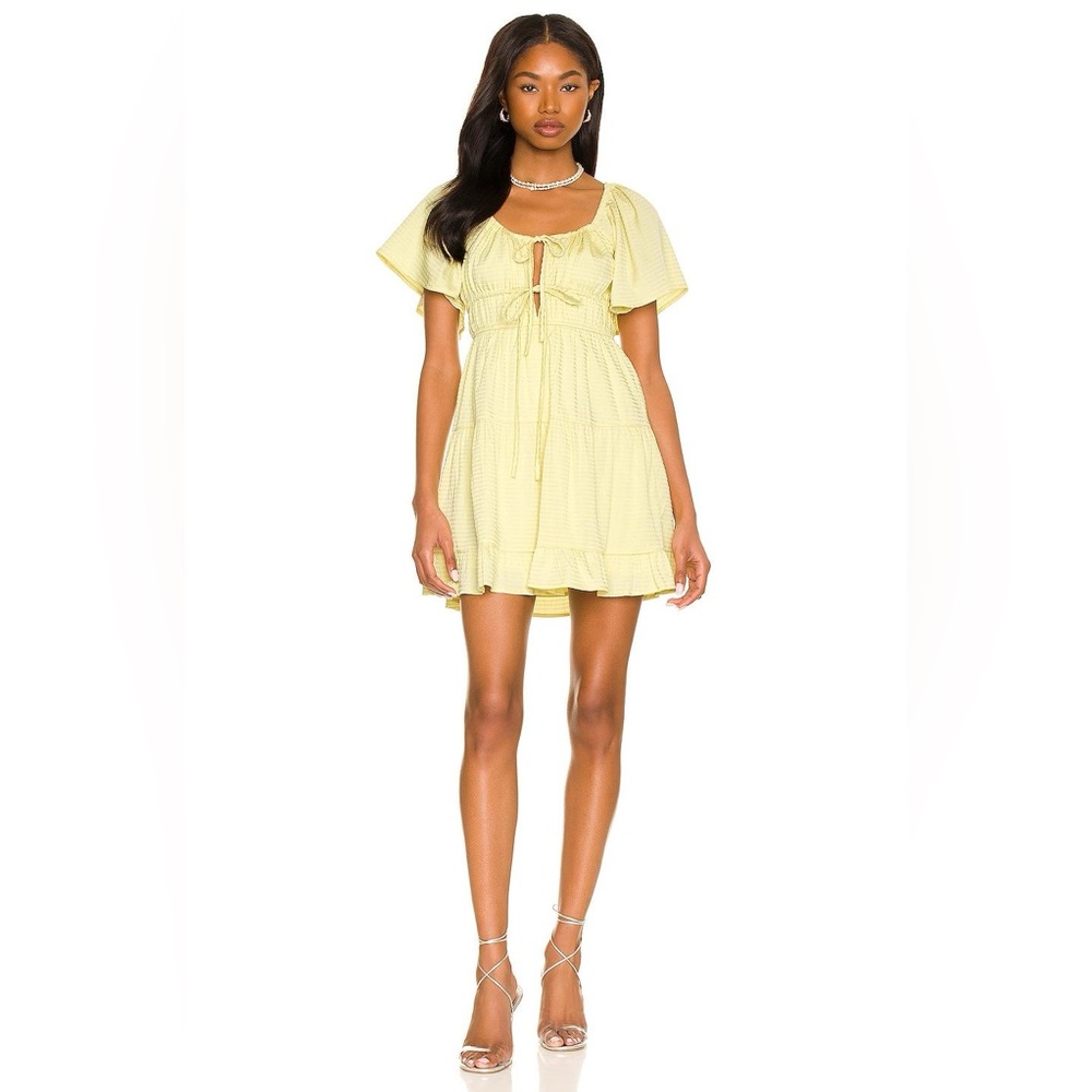 Revolve Line & Dot Karlie Mini Dress in Yellow